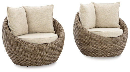 Danson Swivel Lounge with Cushion (Set of 2) - National Warehouse Furniture (Buffalo, NY)