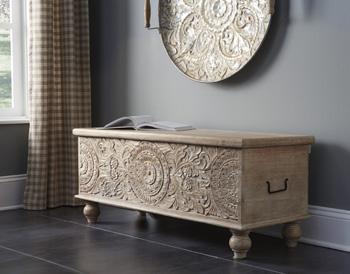 Fossil Ridge Storage Bench - National Warehouse Furniture (Buffalo, NY)