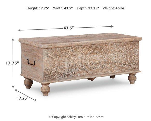 Fossil Ridge Storage Bench - National Warehouse Furniture (Buffalo, NY)