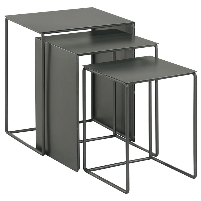 Imez 3-piece Rectangular Metal Nesting Table Grey - National Warehouse Furniture (Buffalo, NY)