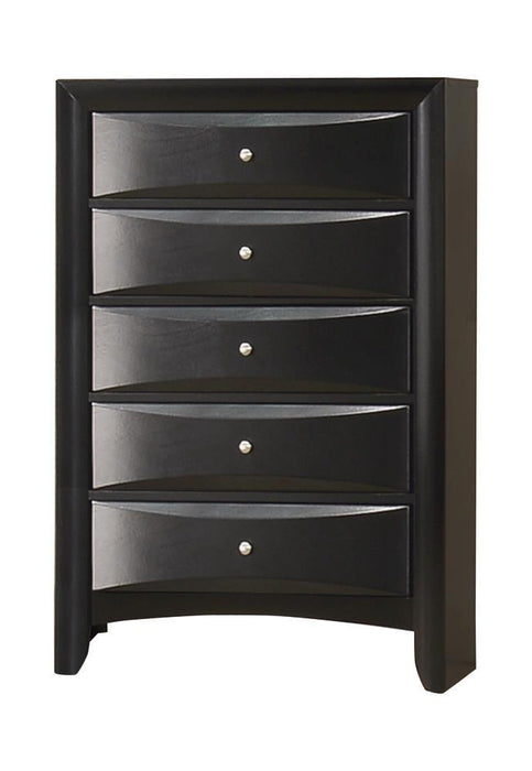 Briana Rectangular 5-drawer Chest Black - National Warehouse Furniture (Buffalo, NY)