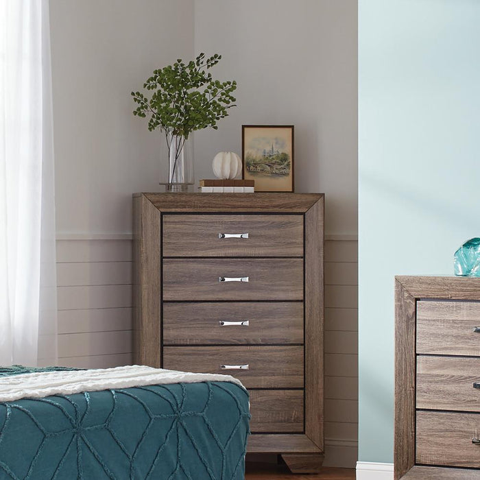 Kauffman 5-drawer Chest Washed Taupe - National Warehouse Furniture (Buffalo, NY)