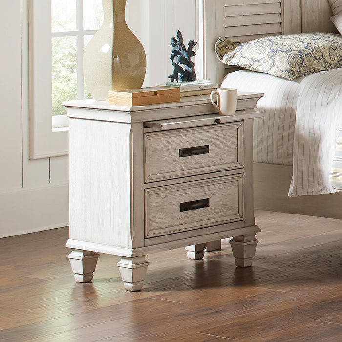 Franco 2-drawer Nightstand Antique White - National Warehouse Furniture (Buffalo, NY)