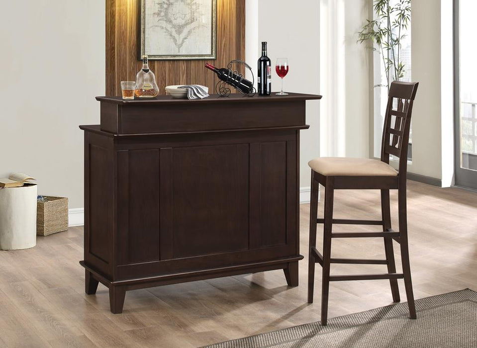 Gabriel Upholstered Counter Height Stools Cappuccino and Beige (Set of 2) - National Warehouse Furniture (Buffalo, NY)