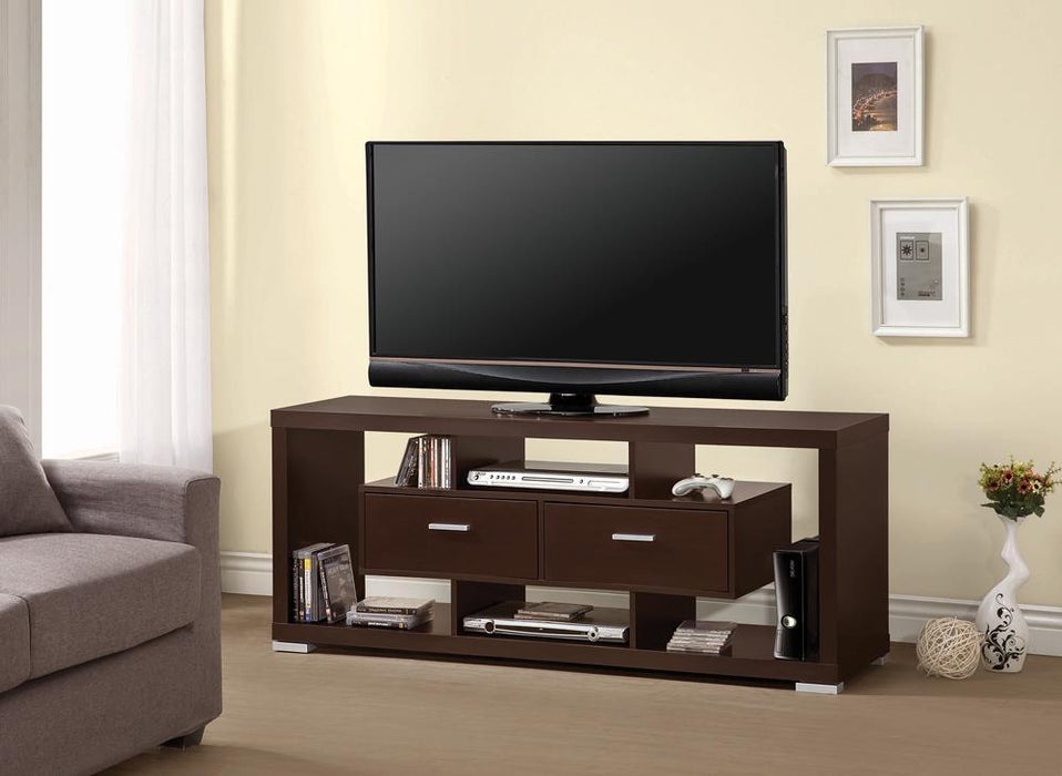 Casey 2-drawer Rectangular TV Console Cappuccino - National Warehouse Furniture (Buffalo, NY)