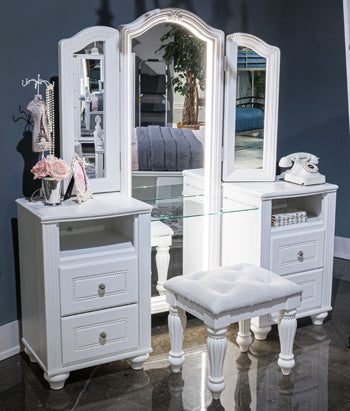 Kozlani Vanity with Mirror - National Warehouse Furniture (Buffalo, NY)