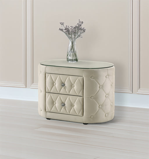 VOLTARE NIGHTSTAND IVORY - National Warehouse Furniture (Buffalo, NY)
