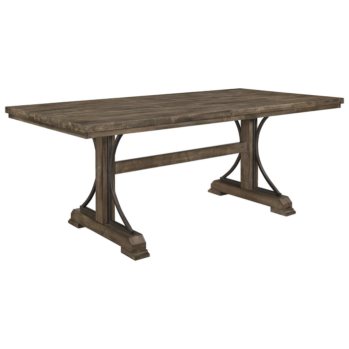 Crown Mark Quincy Rectangular Dining Table in Light Brown image