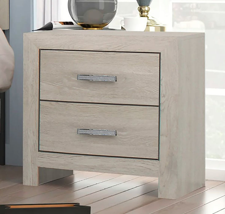 Crown Mark Furniture Jaylen 2 Drawer Nightstand in Gray - National Warehouse Furniture (Buffalo, NY)