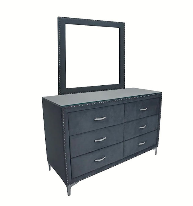 Crown Mark Furniture Lucinda Dresser Mirror in Gray - National Warehouse Furniture (Buffalo, NY)
