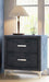 Crown Mark Furniture Lucinda 2 Drawer Nightstand in Gray - National Warehouse Furniture (Buffalo, NY)