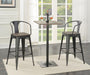Cavalier 3-piece Square Bar Table Set Dark Elm and Black - National Warehouse Furniture (Buffalo, NY)
