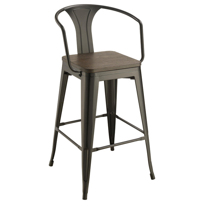 Cavalier 3-piece Square Bar Table Set Dark Elm and Black - National Warehouse Furniture (Buffalo, NY)