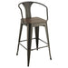 Cavalier 3-piece Square Bar Table Set Dark Elm and Black - National Warehouse Furniture (Buffalo, NY)
