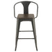 Cavalier 3-piece Square Bar Table Set Dark Elm and Black - National Warehouse Furniture (Buffalo, NY)