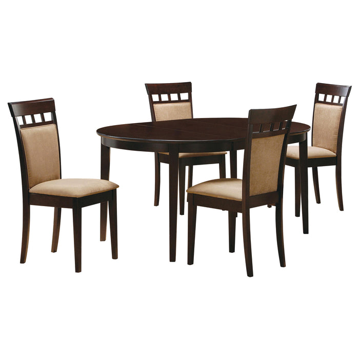 Gabriel 5-piece Extension Leaf Dining Table Set Cappuccino - National Warehouse Furniture (Buffalo, NY)