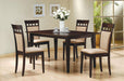 Gabriel 5-piece Rectangular 59-inch Closed Back Dining Set Cappuccino - National Warehouse Furniture (Buffalo, NY)