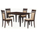 Gabriel 5-piece Rectangular 59-inch Closed Back Dining Set Cappuccino - National Warehouse Furniture (Buffalo, NY)