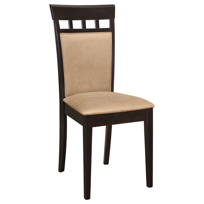 Gabriel 5-piece Rectangular 59-inch Closed Back Dining Set Cappuccino - National Warehouse Furniture (Buffalo, NY)
