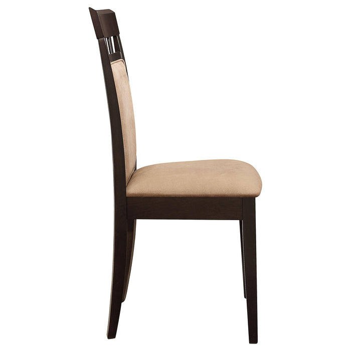 Gabriel 5-piece Rectangular 59-inch Closed Back Dining Set Cappuccino - National Warehouse Furniture (Buffalo, NY)