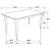 Gabriel 5-piece Rectangular 59-inch Closed Back Dining Set Cappuccino - National Warehouse Furniture (Buffalo, NY)