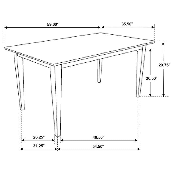 Gabriel 5 Pc Dining Sets Hardwood