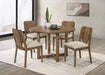 Crestmore 5-piece 46-inch Round Wood Dining Table Set Walnut - National Warehouse Furniture (Buffalo, NY)