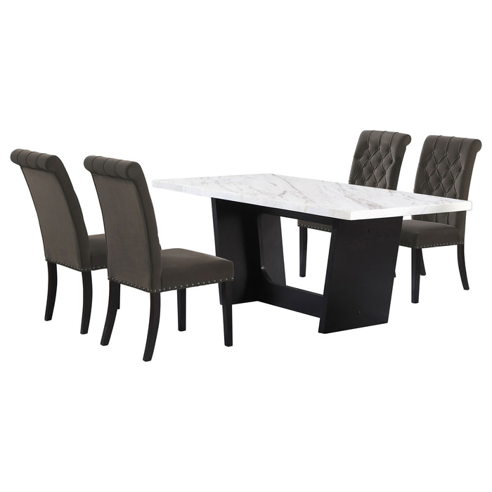 Sherry Rectangular Marble Top Dining Table set - National Warehouse Furniture (Buffalo, NY)