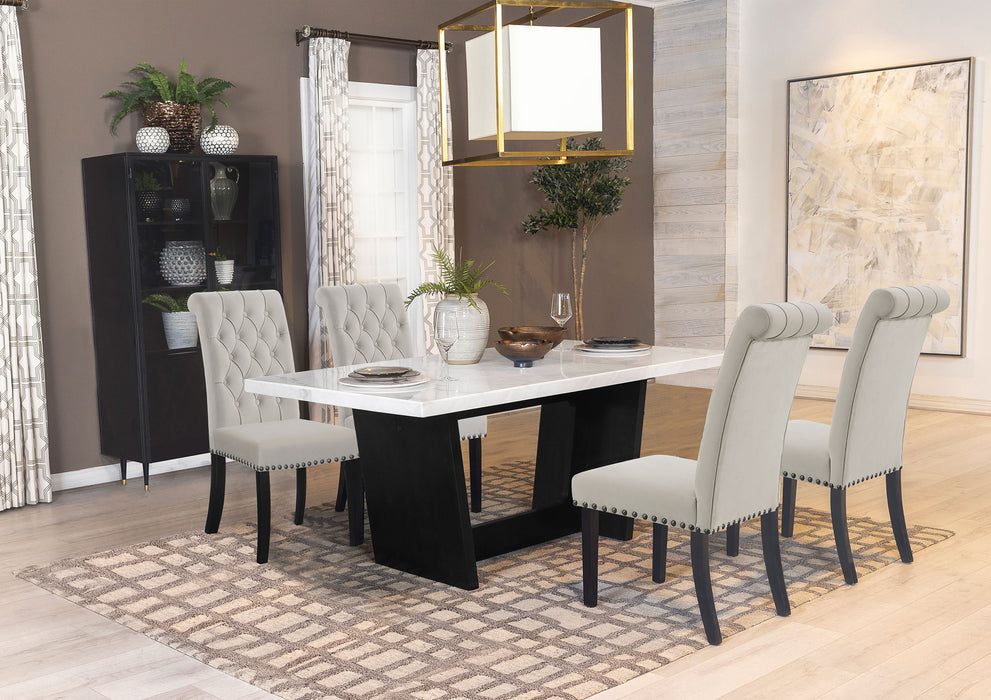 Sherry Rectangular Marble Top Dining Table set - National Warehouse Furniture (Buffalo, NY)