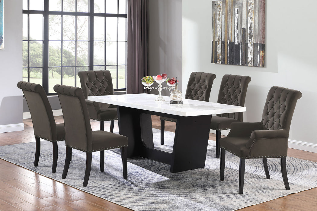 Sherry Rectangular Marble Top Dining Table set - National Warehouse Furniture (Buffalo, NY)