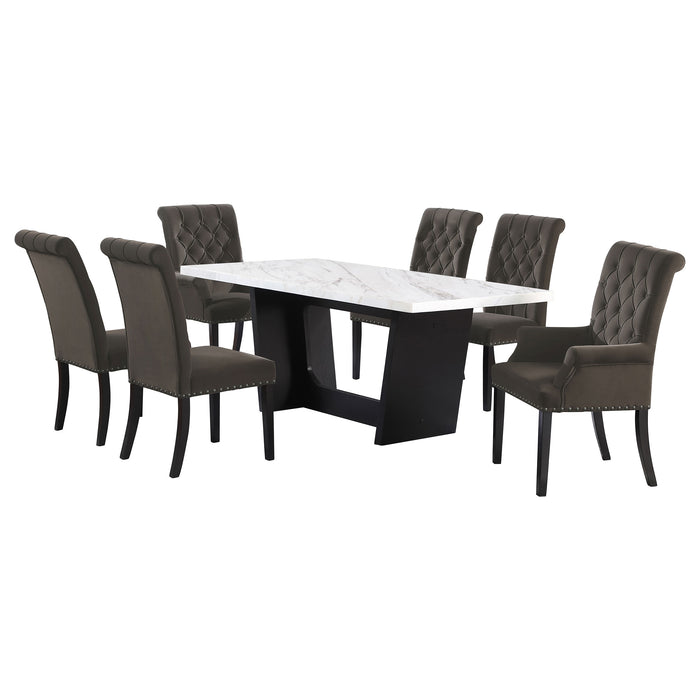 Sherry Rectangular Marble Top Dining Table set - National Warehouse Furniture (Buffalo, NY)