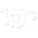 Sherry Rectangular Marble Top Dining Table set - National Warehouse Furniture (Buffalo, NY)