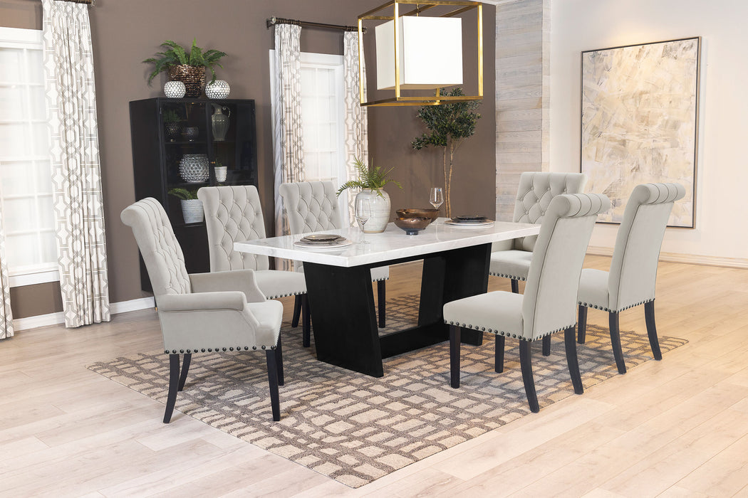 Sherry Rectangular Marble Top Dining Table set - National Warehouse Furniture (Buffalo, NY)