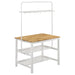 Edgeworth 3-piece Kitchen Island Counter Table Set White - National Warehouse Furniture (Buffalo, NY)