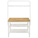 Edgeworth 3-piece Kitchen Island Counter Table Set White - National Warehouse Furniture (Buffalo, NY)