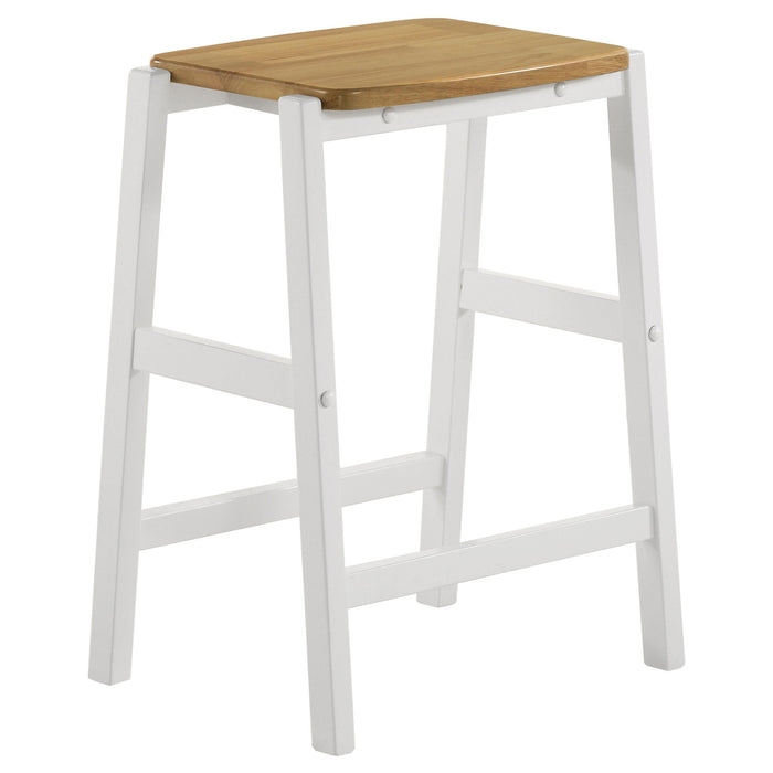 Edgeworth 3-piece Kitchen Island Counter Table Set White - National Warehouse Furniture (Buffalo, NY)
