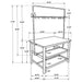 Edgeworth 3-piece Kitchen Island Counter Table Set White - National Warehouse Furniture (Buffalo, NY)