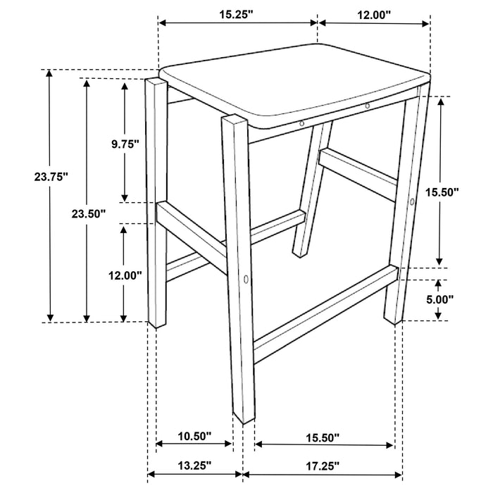 Edgeworth 3-piece Kitchen Island Counter Table Set White - National Warehouse Furniture (Buffalo, NY)