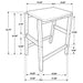 Edgeworth 3-piece Kitchen Island Counter Table Set White - National Warehouse Furniture (Buffalo, NY)