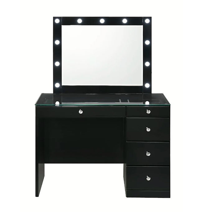 Crown Mark Furniture Morgan Vanity in Black B4851BK - National Warehouse Furniture (Buffalo, NY)