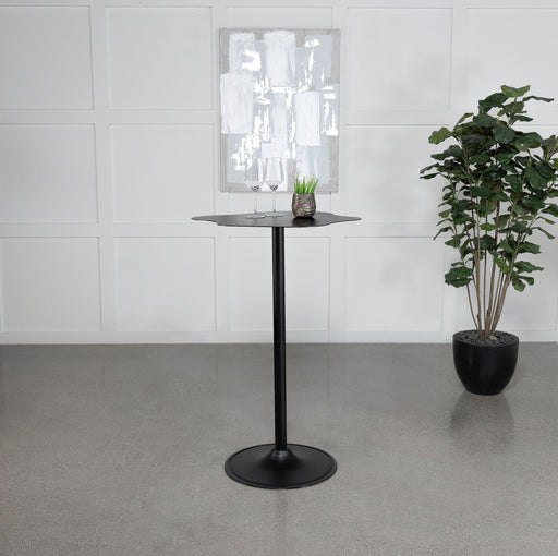 Keanu Pedestal Cloud-Shaped Top Bar Table Black - National Warehouse Furniture (Buffalo, NY)