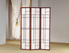 Katerina 3-panel Folding Floor Screen White and Cherry - National Warehouse Furniture (Buffalo, NY)