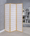 Carrie 3-panel Folding Screen Natural and White - National Warehouse Furniture (Buffalo, NY)