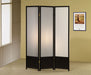 Calix 3-panel Folding Floor Screen Translucent and Black - National Warehouse Furniture (Buffalo, NY)