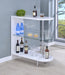 Adolfo 3-tier Bar Table Glossy White and Clear - National Warehouse Furniture (Buffalo, NY)