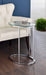 Kyle Oval Snack Table Chrome and Clear - National Warehouse Furniture (Buffalo, NY)