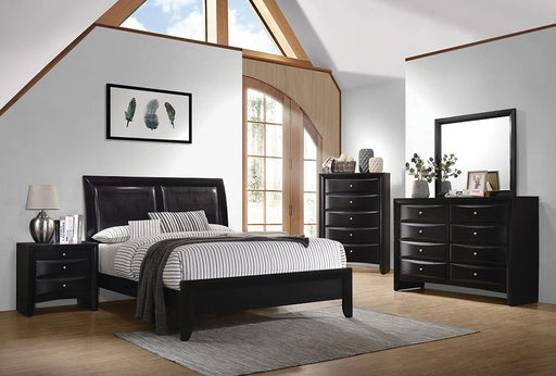 Briana Panel Bedroom Set California King, Eastren King, & Queen with Sleigh Headboard Black 4 & 5 Piece - National Warehouse Furniture (Buffalo, NY)