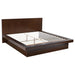 Jessica Eastern King & Queen Platform Bed with Rail Seating Cappuccino - National Warehouse Furniture (Buffalo, NY)