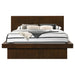 Jessica Eastern King & Queen Platform Bed with Rail Seating Cappuccino - National Warehouse Furniture (Buffalo, NY)