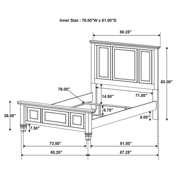 Sandy Beach 4 & 5 Piece Pc Bedroom Set Cal.King & E.King - National Warehouse Furniture (Buffalo, NY)